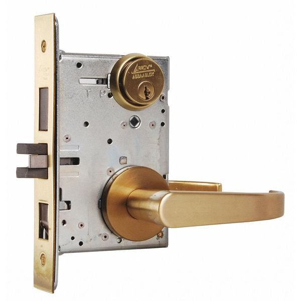 Door Lever Lockset, Mechanical, Hotel
