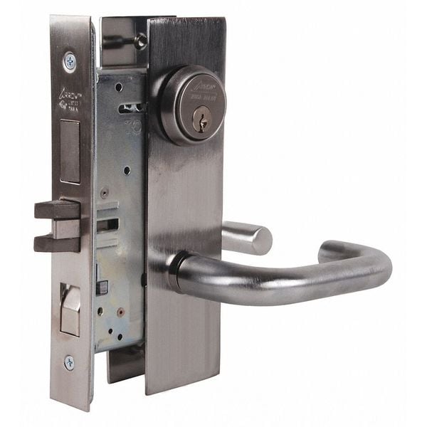 Door Lever Lockset, Mechanical, Hotel