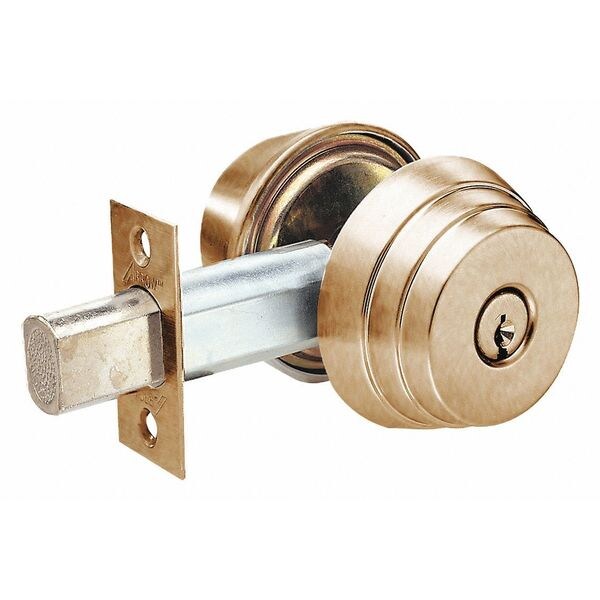 Deadbolt, Cylindrical, Satin Bronze Finish