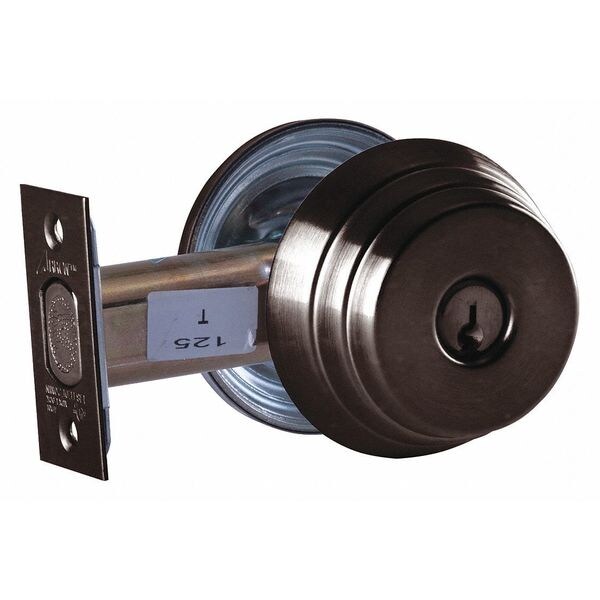 Deadbolt, Cylindrical, Dark Bronze Finish