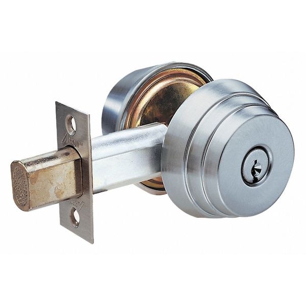 Deadbolt, Cylindrical, Satin Nickel Finish