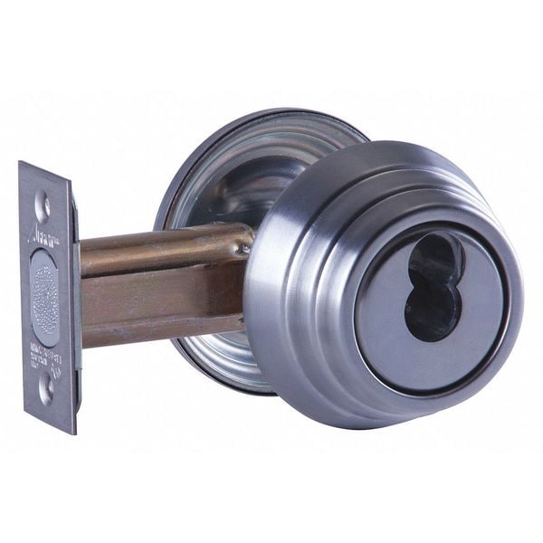 Deadbolt, Cylindrical, Satin Chrome Finish