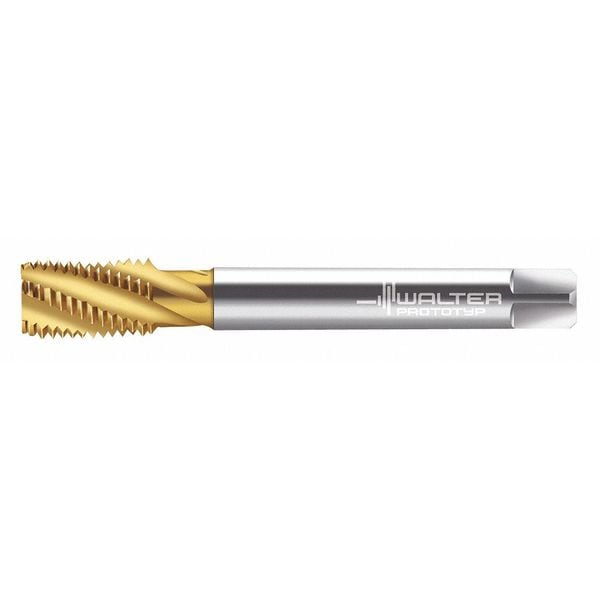 Spiral Flute Tap, M22-1.50, Modified Bottoming, Metric Fine, 6 Flutes, TiN