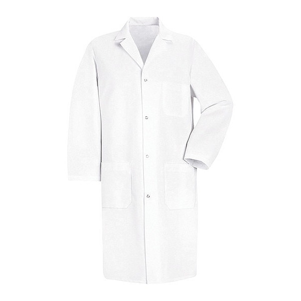 Lab Coat, Cotton/Polyester, 3 Pockets, Snaps