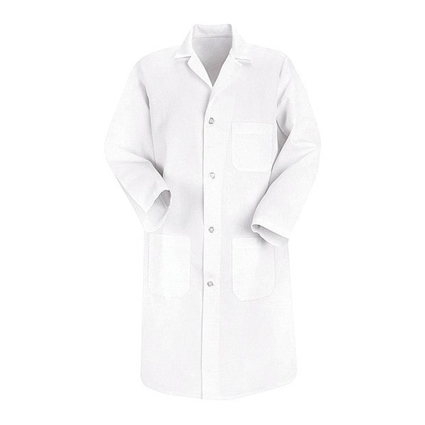 Lab Coat, Polyester/Combed Cotton, 3 Pockets, Button