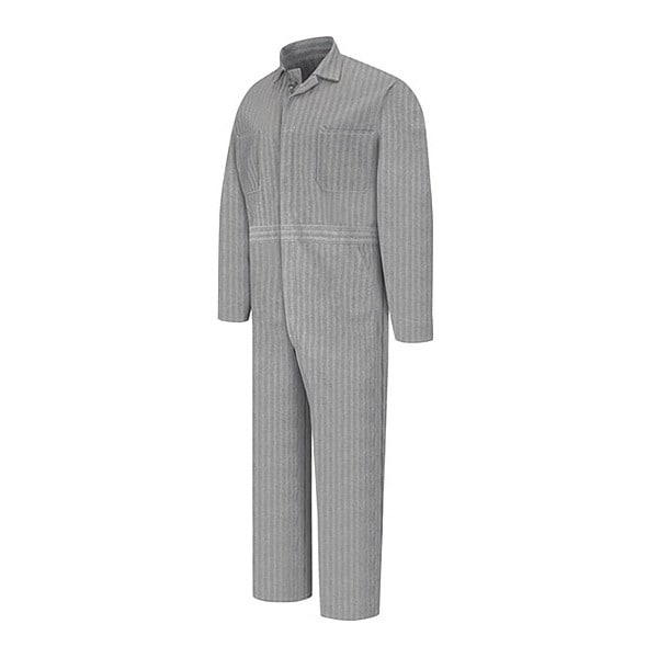 Herringbone Btn Front Coverall, 100% Cotton, Twill, Fisher Herringbone, 38 Regular
