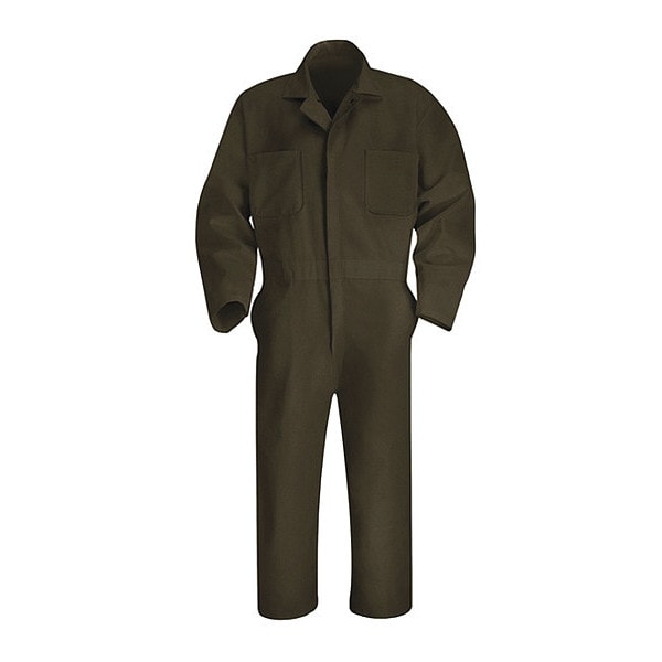 CT10 Mns L/S Brown Action Back, Cotton/Polyester, 7.25 oz Fabric Weight, Brown, M