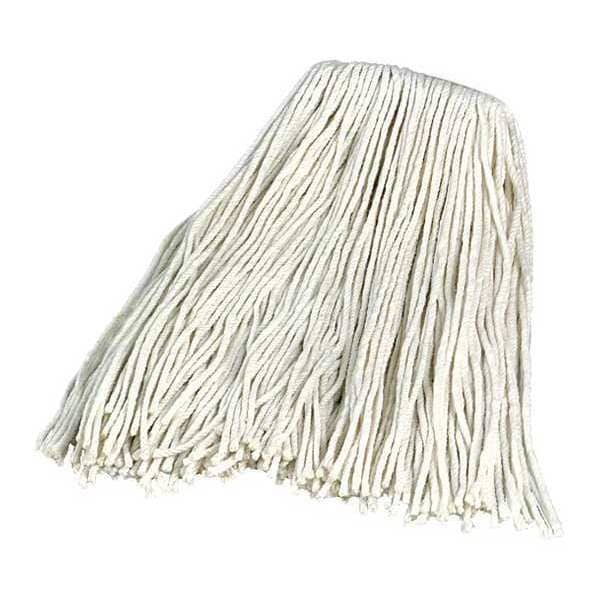 Narrow Flat Mop, Cut-End, White, PK12
