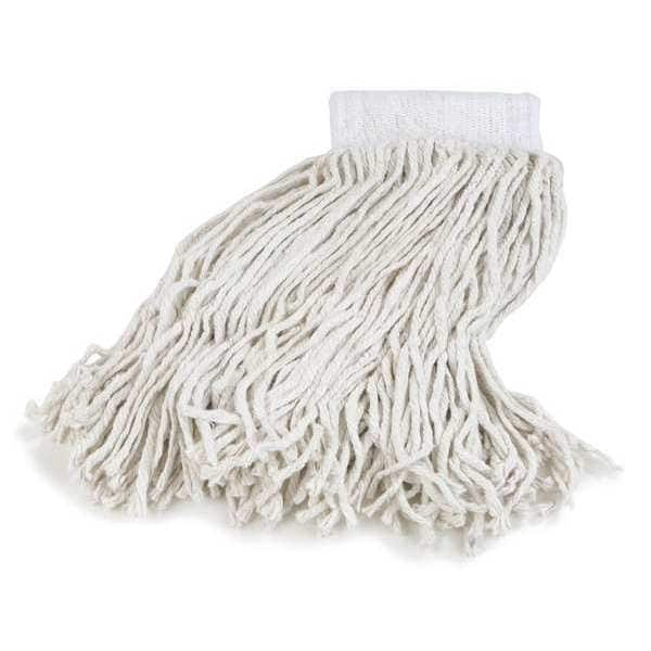5 in Medium Mop, Cut-End, White, PK12