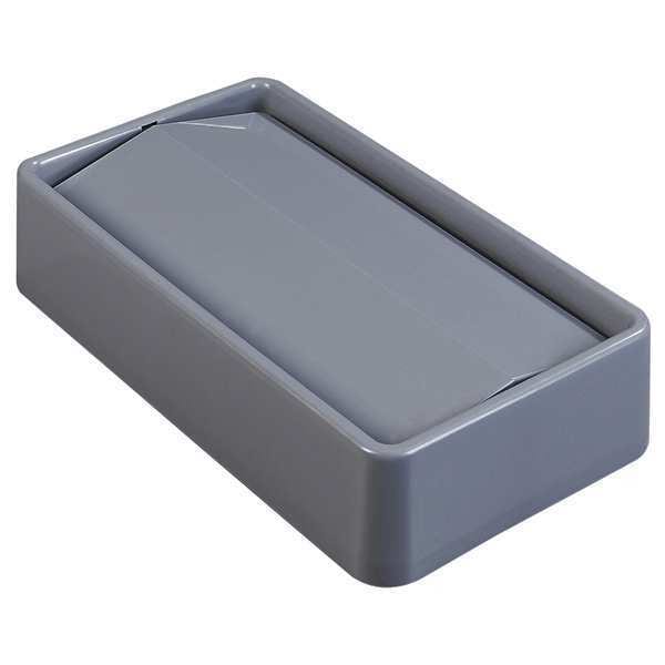TrimLine (1) 15 Gal, (1) 23 Gal Trash Can Lid, Swing Gray, ABS, 4 PK