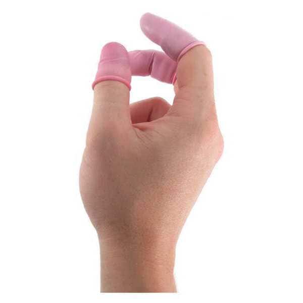 Pink ESD Finger Cots 8in Large, PK10