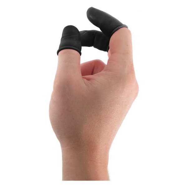 Black ESD Finger Cots 7in Medium, PK5