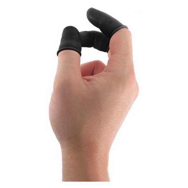 Black ESD Finger Cots 8in Large, PK5