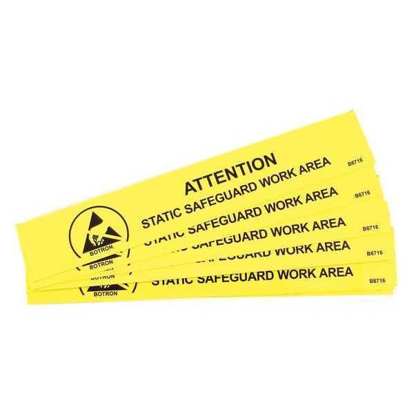 ESD Work Area Bench Sign 6inx1in, PK10