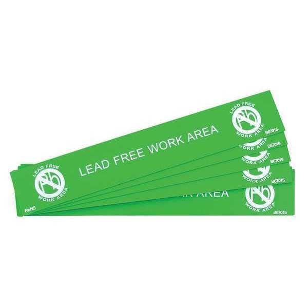 Lead Free Zone Bench Sign 6inx1in, PK10