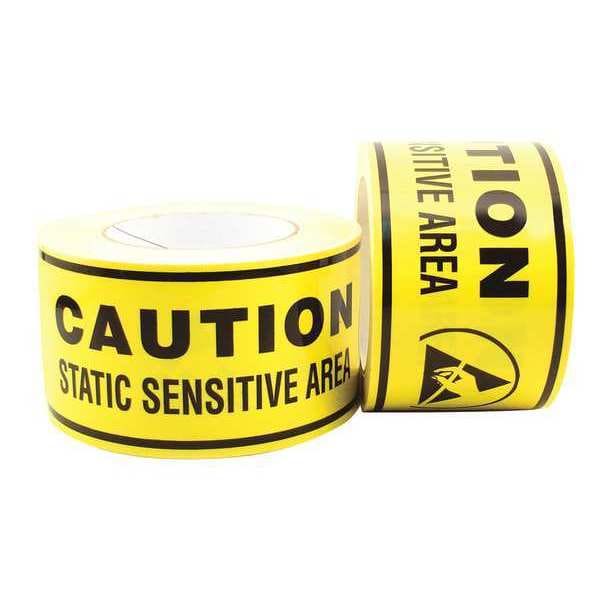 Caution ESD Zone Floor Tape 54ftx3in