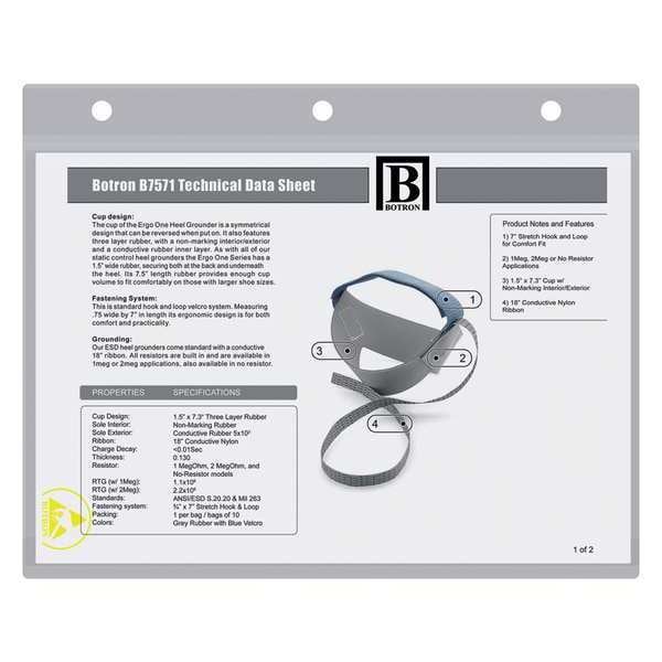 ESD Sheet Protector 11x8.5x0.12in, PK100
