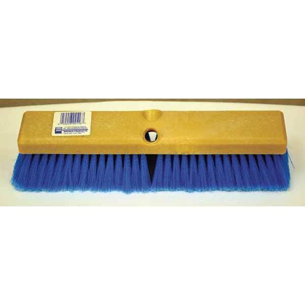 14" Flagged blue wash brush, poly block, no handle