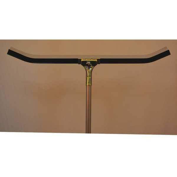 30" Curved Floor Squeegee, 60" steel bolt-on handle, reversible