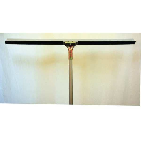 36" Floor Squeegee, 60" steel bolt-on handle, straight blade