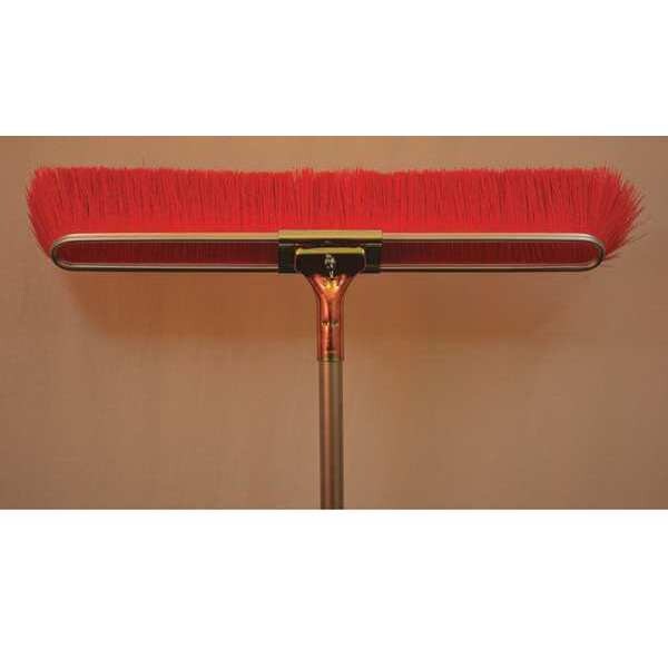 23" Red Floor brush, 60" bolt-on steel handle, semi-smooth