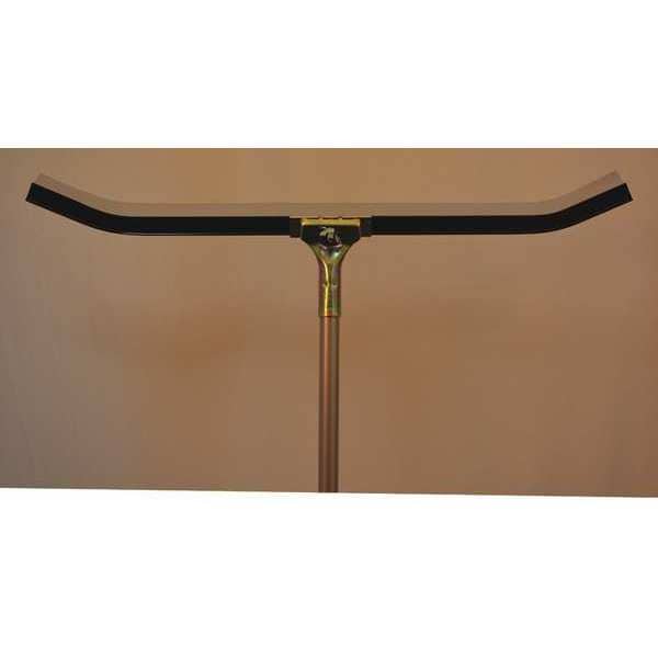 36" Curved floor squeegee, 60" bolt-on steel handle, reversible