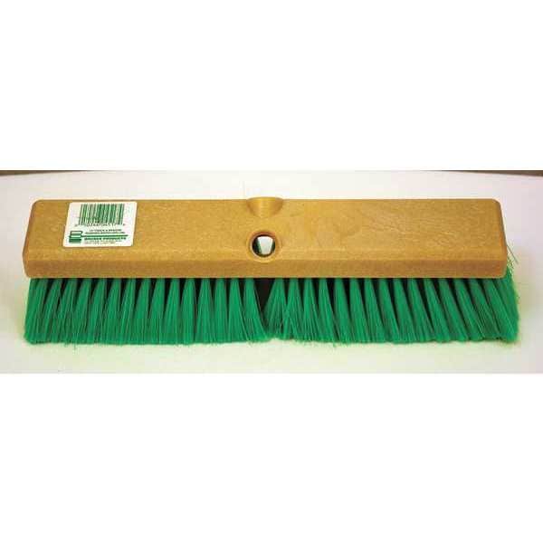 14" Green flagged wash brush, poly block, nylon bristles