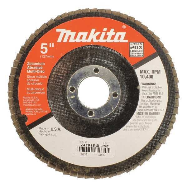 Multi-Disc, 5" x 7/8", 36 Grit, PK10