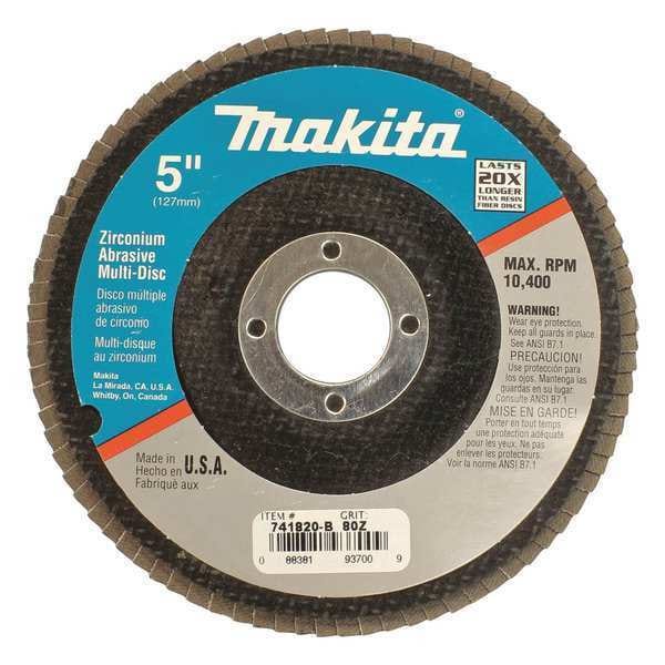 Multi-Disc, 5" x 7/8", 80 Grit, PK10