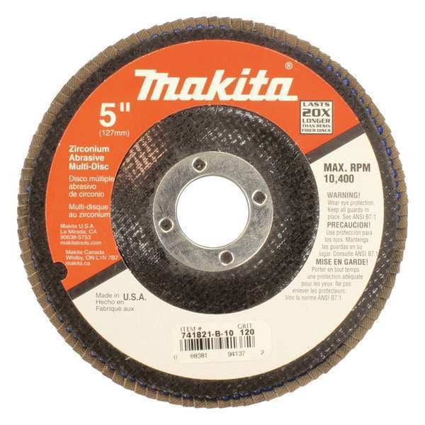 Multi-Disc, 5" x 7/8", 120 Grit, PK10