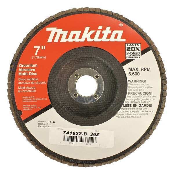 Multi Disc, 36 Grit, For GA7001L, 7", PK10