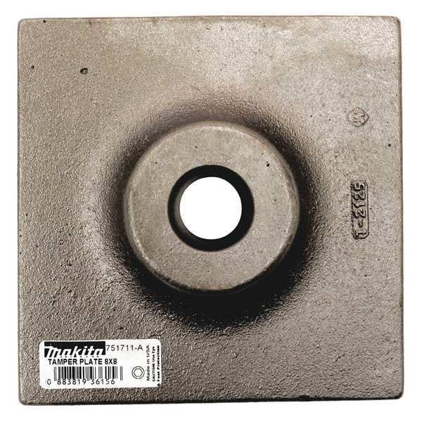 8" x 8" Tamper Plate, 1-1/8" Hex