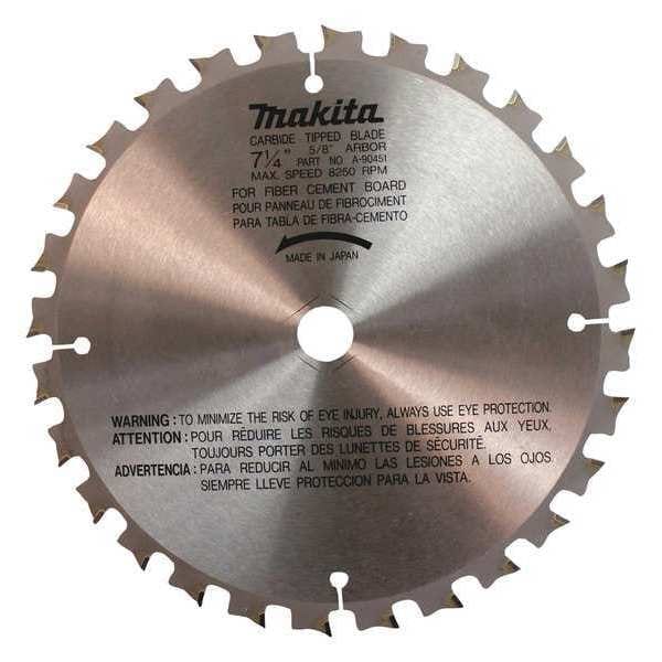 7-1/4" L x Masonry Cutting Fiber Cement Blade, 7-1/4", 28T