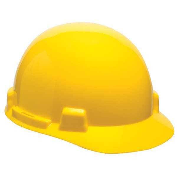 Hard Hat, SmoothDome, Polyethylene, 6-Point Point Ratchet (6-Point), Type 1, Class E, Yellow
