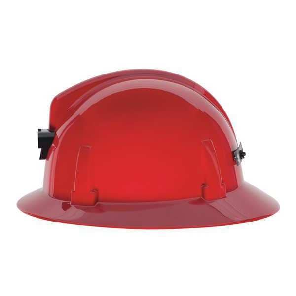Hard Hat, Topgard, Polycarbonate, Ratchet (4-Point), Type 1, Class E, Red