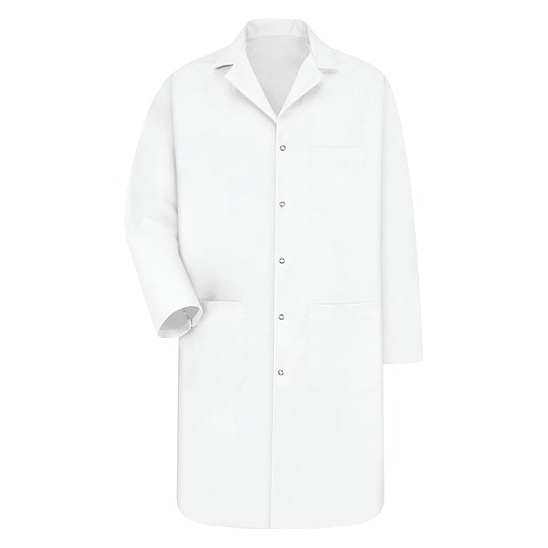 Lab Coat, Polyester/Combed Cotton, 3 Pockets, Snaps