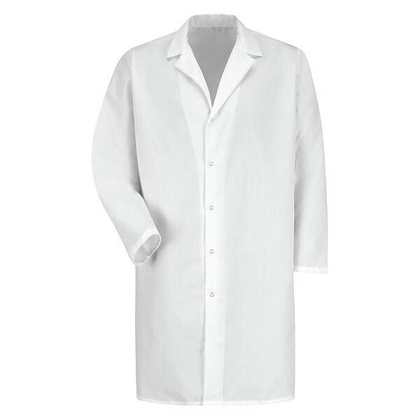 Lab Coat, Cotton Poplin/Polyester, 0 Pockets, Snaps