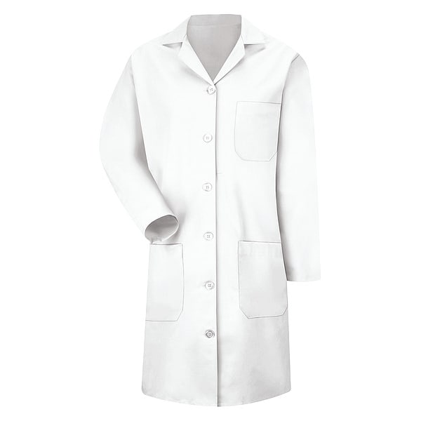 Lab Coat, Cotton Poplin/Polyester, 3 Pockets, Button