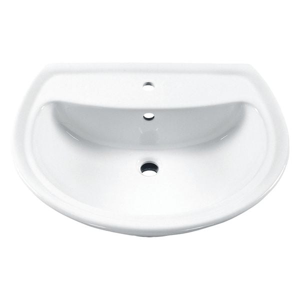 Pedestal Sink Basin, Center Hole, White
