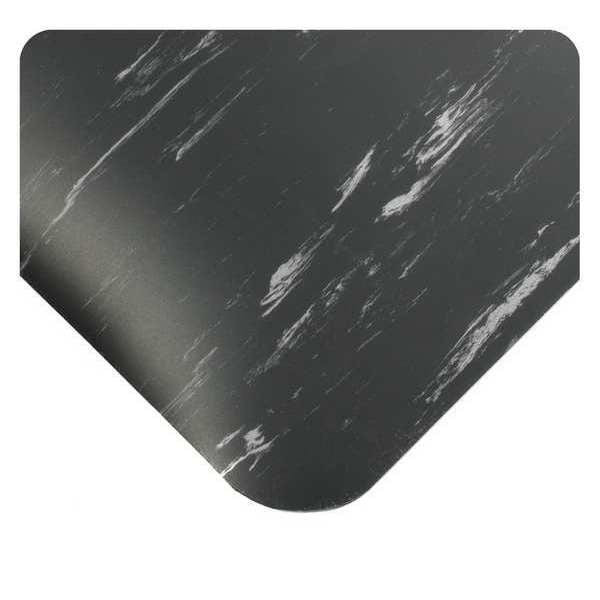 Antifatigue Mat, 10 ft. L x 3 ft. W, 7/8" Thickness, Marble, Charcoal