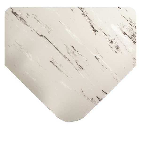 Antifatigue Mat, 10 ft. L x 3 ft. W, 7/8" Thickness, Marble, Gray