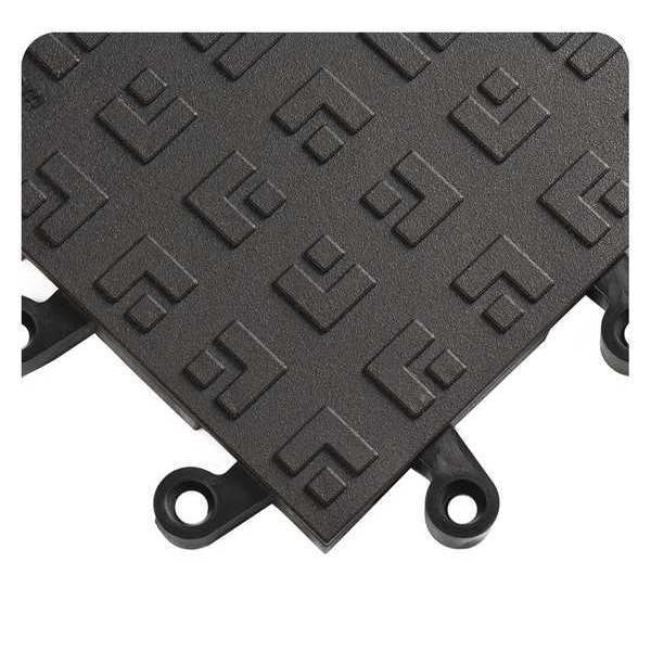 Antifatigue Mat, 18" L x 18" W, 7/8" Thickness, Solid, Black