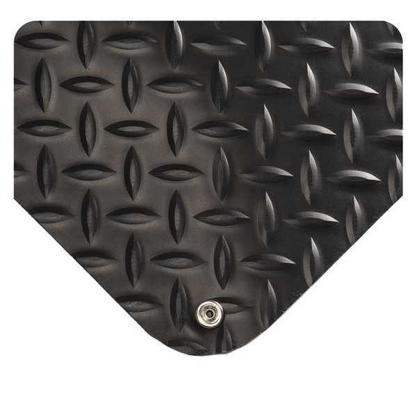 Black Electrically Conductive UltraSoft Mat, 15/16" Thick, PVC Surface With Nitrile Infused Sponge