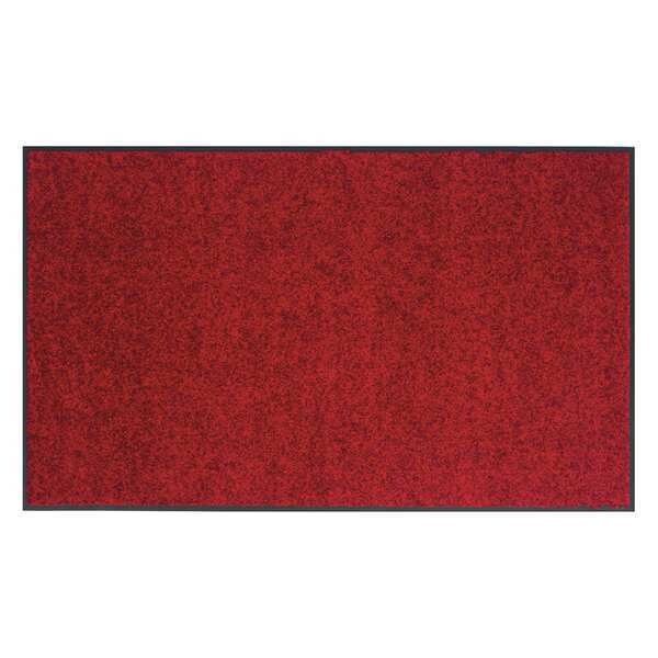 Entrance Mat, Red/Black, 2 ft W x 3 ft L