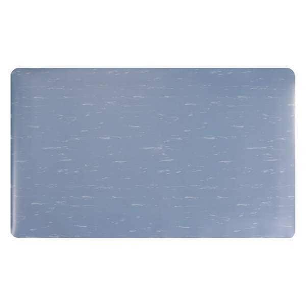 Antifatigue Mat, 3 ft. L x 2 ft. W, 1/2" Thickness, Marble, Blue/White