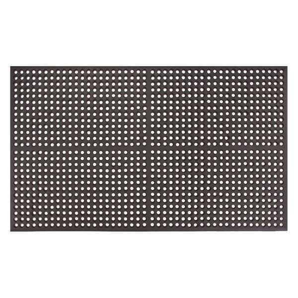 Drainage Mat, 1/2", Black, 3 x 5, Drainage Holes, 3 ft. W x 5 ft. L