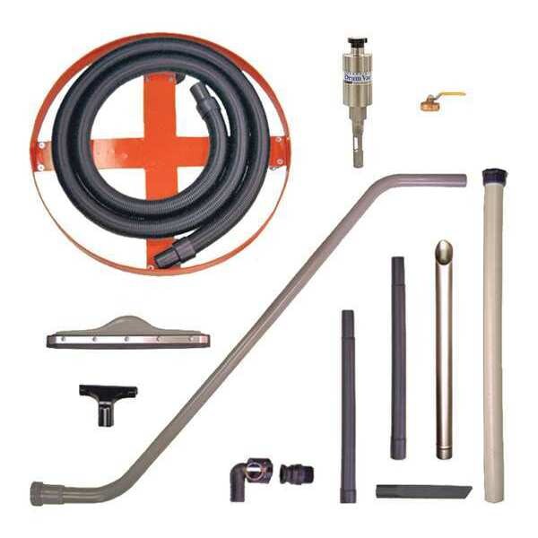 Deluxe Rev. Drum Vacuum System, 30 gal., Hose Dia. 1-1/2", 19 scfm