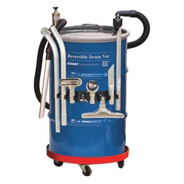 Premium Reversible Drum Vacuum Sys, 11 gal., Hose Dia. 1-1/2", 19 scfm