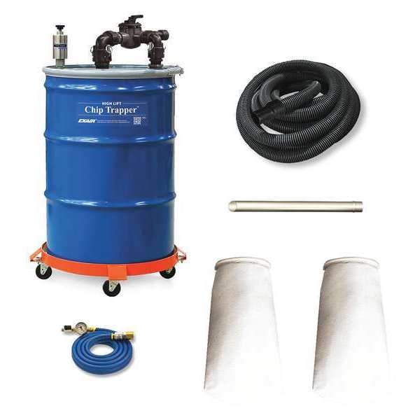 High Lift Chip Trapper System, 30 gal., Reusable, 43 scfm