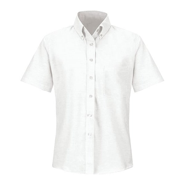Short Sleeve Dress Shirt, 60% Combed Cotton/40% Polyester, White, 18